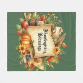 Thanksgiving Blessing Fleece Blanket (Voorkant (Horizontaal))