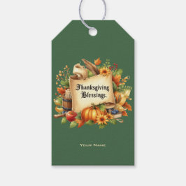 Thanksgiving Blessing Gift Label Cadeaulabel