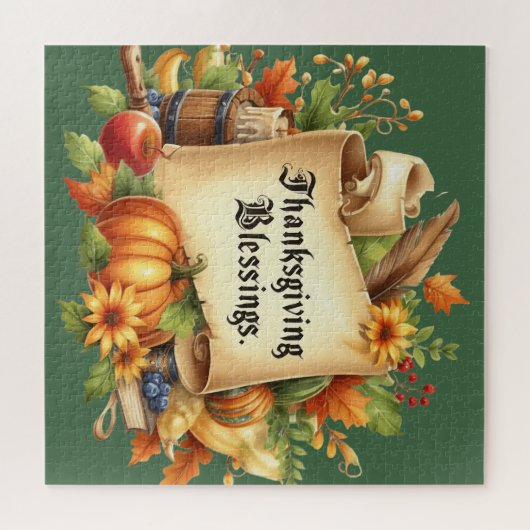Thanksgiving Blessing Jigsaw Puzzel (Horizontaal)