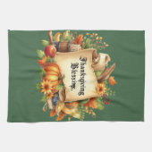 Thanksgiving Blessing Keuken Handdoek (Horizontaal)