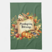 Thanksgiving Blessing Keuken Handdoek (Verticaal)