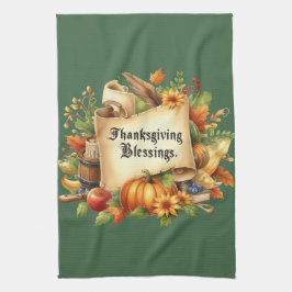 Thanksgiving Blessing Keuken Handdoek