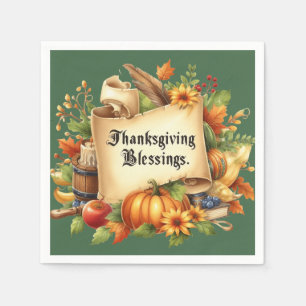 Thanksgiving Blessing Napkins Servet