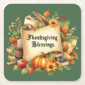 Thanksgiving Blessing Paper Onderzetter (Voorkant)