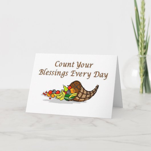 Thanksgiving Blessings (Blank) briefkaart (Voorkant)