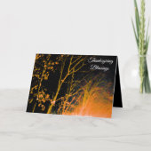 Thanksgiving Blessings Fall kleuren Night Sky Feestdagen Kaart (Voorkant)