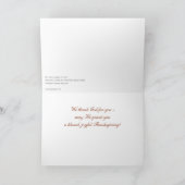 Thanksgiving Blessings Feestdagen Kaart (Binnen)