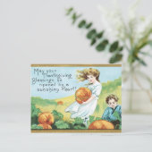 Thanksgiving Blessings Feestdagenkaart (Staand voorkant)