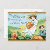 Thanksgiving Blessings Feestdagenkaart (Voorkant / Achterkant)