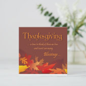 Thanksgiving - Blessings - Inbeluitnodiging voor e Kaart (Staand voorkant)