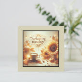 Thanksgiving Blessings Kaart (Staand voorkant)