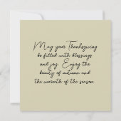 Thanksgiving Blessings Kaart (Achterkant)