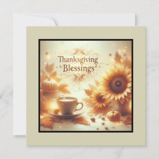 Thanksgiving Blessings Kaart (Voorkant)