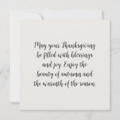 Thanksgiving Blessings Kaart (Achterkant)