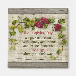 Thanksgiving Blessings Motto Magneet