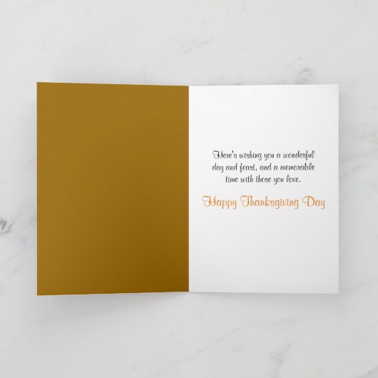 Thanksgiving Blessings Oranje pomkin Feestdagen Kaart (Binnen)