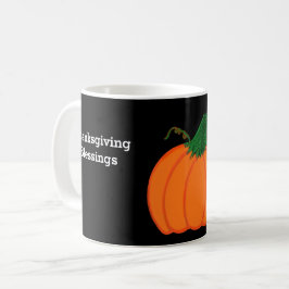 Thanksgiving Blessings Oranje pomkin Koffiemok