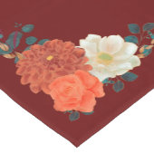 Thanksgiving Blessings Personalized Herfst Floral Korte Tafelloper (Hoek)