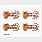 Thanksgiving Blessings Rechthoekige Sticker (Vel)