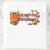 Thanksgiving Blessings Rechthoekige Sticker (Tas)