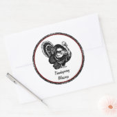 Thanksgiving Blessings Ronde Sticker (Envelop)
