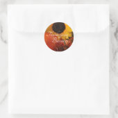 Thanksgiving Blessings Ronde Sticker (Tas)