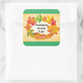 Thanksgiving Blessings Vierkante Sticker (Tas)