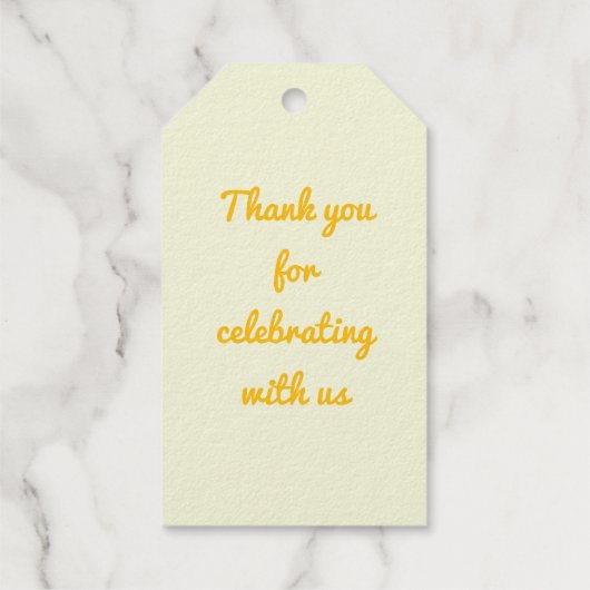 Thanksgiving Bloemen in Pompoen Custom Cadeaulabels (Achterkant)