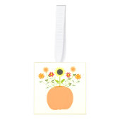 Thanksgiving Bloemen in Pompoen Custom Decoratie (Voorkant)