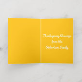 Thanksgiving Bloemen in Pompoen Custom Folie Wenskaart (Binnenlaag)