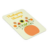 Thanksgiving Bloemen in Pompoen Custom Magneet (Rechterzijde)