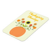 Thanksgiving Bloemen in Pompoen Custom Magneet (Linkerzijde)