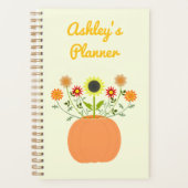 Thanksgiving Bloemen in Pompoen Custom Planner (Voorkant)