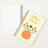 Thanksgiving Bloemen in Pompoen Custom Planner (Display)