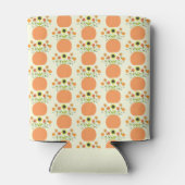 Thanksgiving Bloemen in Pompoen Patroon Blikjeskoeler (Achterkant)