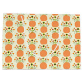 Thanksgiving Bloemen in Pompoen Patroon Groot Cadeauzakje (Achterkant)