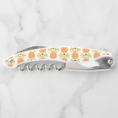 Thanksgiving Bloemen in Pompoen Patroon Kurkentrekker (Achterkant)