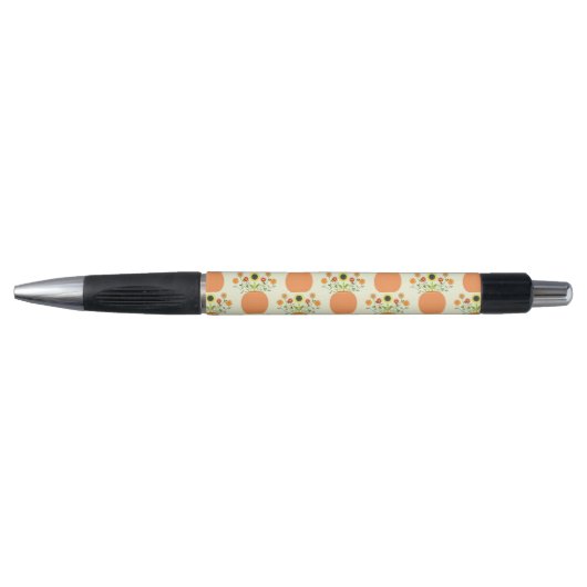 Thanksgiving Bloemen in Pompoen Patroon Pen (Voorkant)