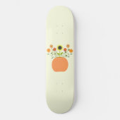 Thanksgiving bloemen in pompoen persoonlijk skateboard (Voorkant)