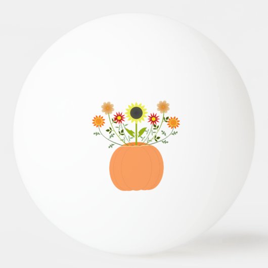 Thanksgiving bloemen in pompoen pingpongbal (Voorkant)