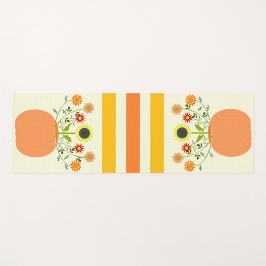Thanksgiving bloemen in pompoen yogamat (Voorkant (horizontaal))