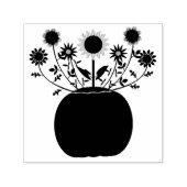 Thanksgiving bloemen in pompoen  zelfinktende stempel (Design)