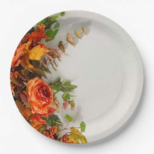 Thanksgiving Bloemen Papier Bord (Voorkant)