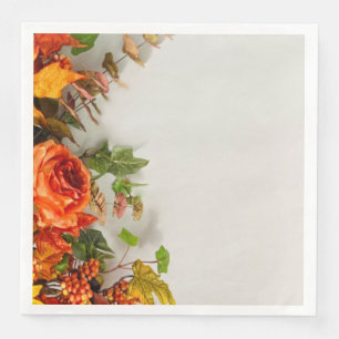 Thanksgiving Bloemen Papier servet