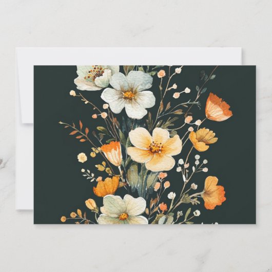 Thanksgiving Bloemen Rustiek Vriendschapsdiner Kaart (Achterkant)