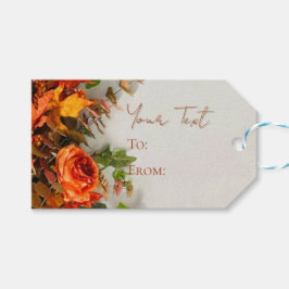 Thanksgiving Bloemen Vakantie Gift Label Cadeaulabel