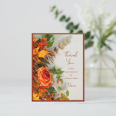 Thanksgiving Bloemen Vakantie Spice Dank u kaart (Staand voorkant)