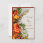 Thanksgiving Bloemen Vakantie Spice Invitation Kaa Bedankkaart (Voorkant)