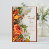 Thanksgiving Bloemen Vakantie Spice Invitation Kaa Bedankkaart (Staand voorkant)