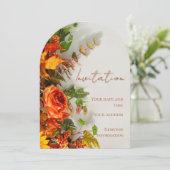 Thanksgiving Bloemen Vakantie Uitnodiging Kaart (Staand voorkant)